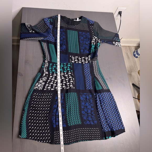 Derek Lam Crosby scarf print fit flare dress - Picture 10 of 12